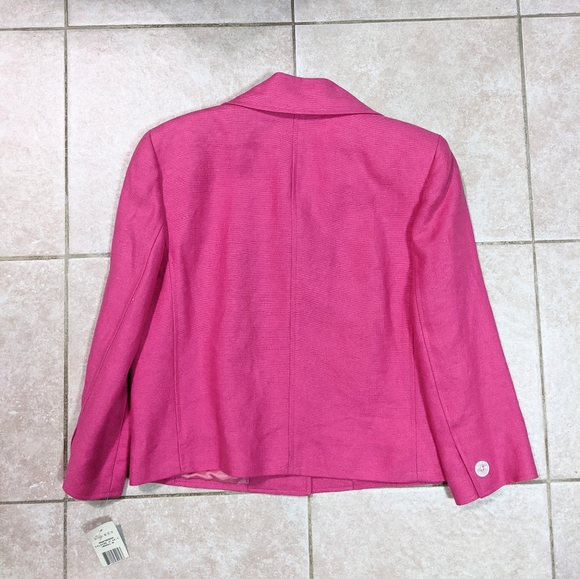 NWT Y2K Lauren Ralph Lauren Spring Bright Pink Blazer - Picture 2 of 3